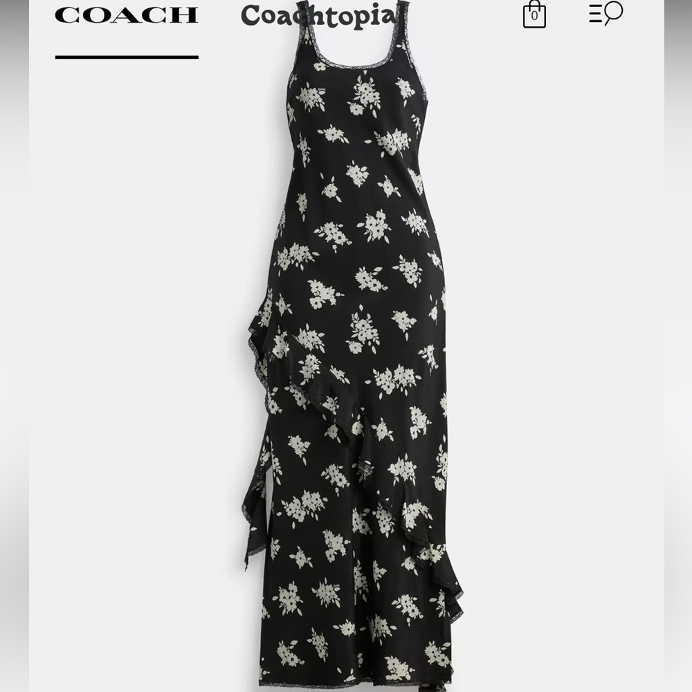 Coach Black Floral Women's Dress
